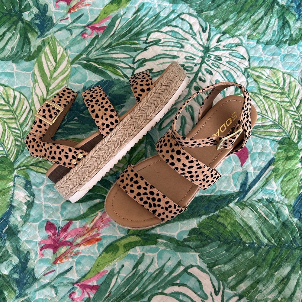Soda Wedge Sandals